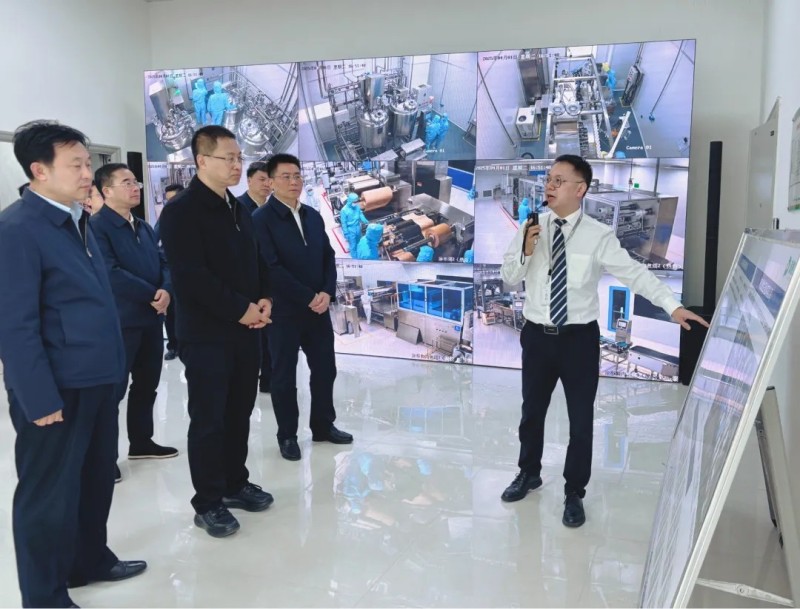 省委常委、岳陽市委書記謝衛江一行赴派格蘭藥業參觀調研